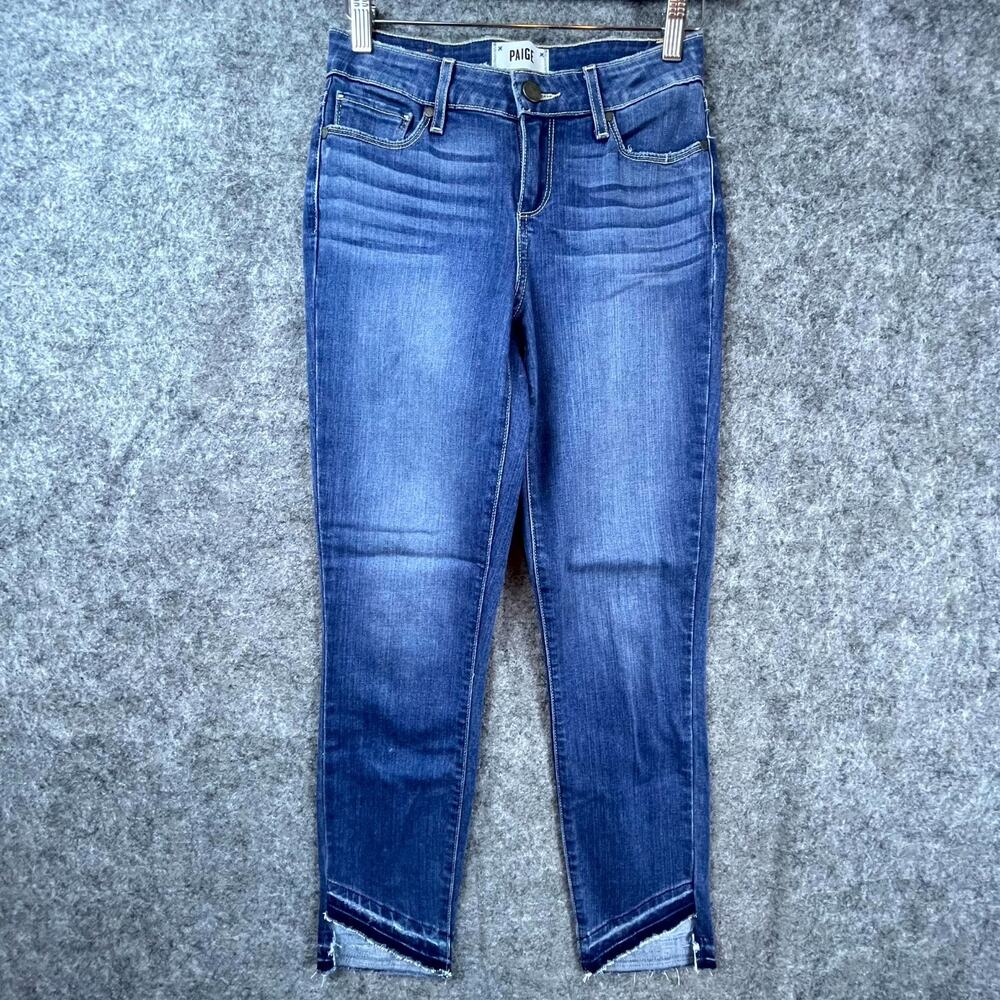 Paige Jeans Womens 25 Blue Verdugo Crop Denim Stretch